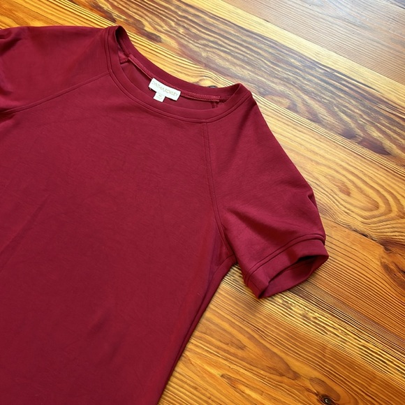 Burgundy Scoop Neck Dress - Picture 3 of 6